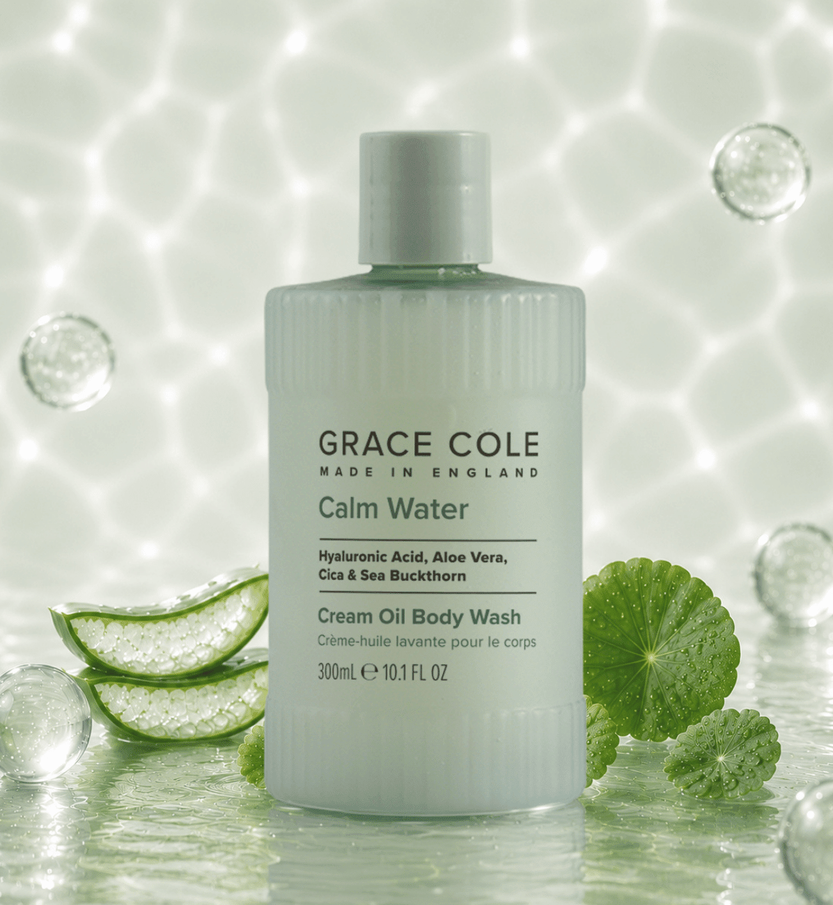 Grace ColeCalm Water. Hydrate & Replenish Cream Oil Body Wash