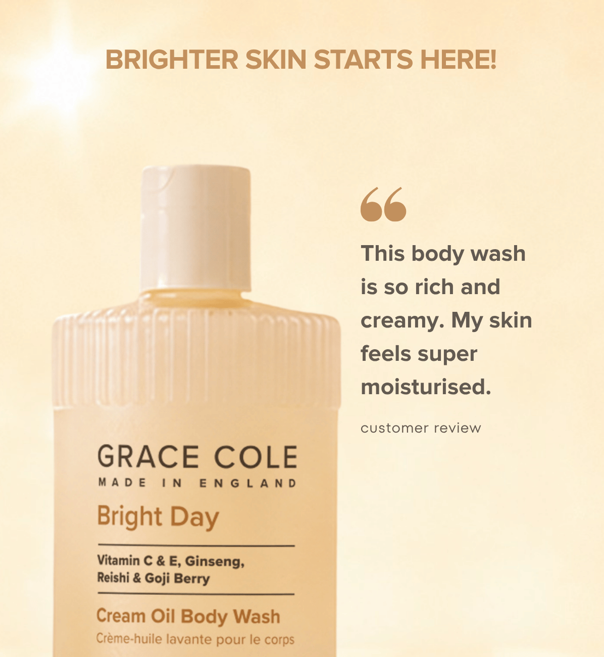 Bright Day. Illuminate & Glow Cream Oil Body Wash