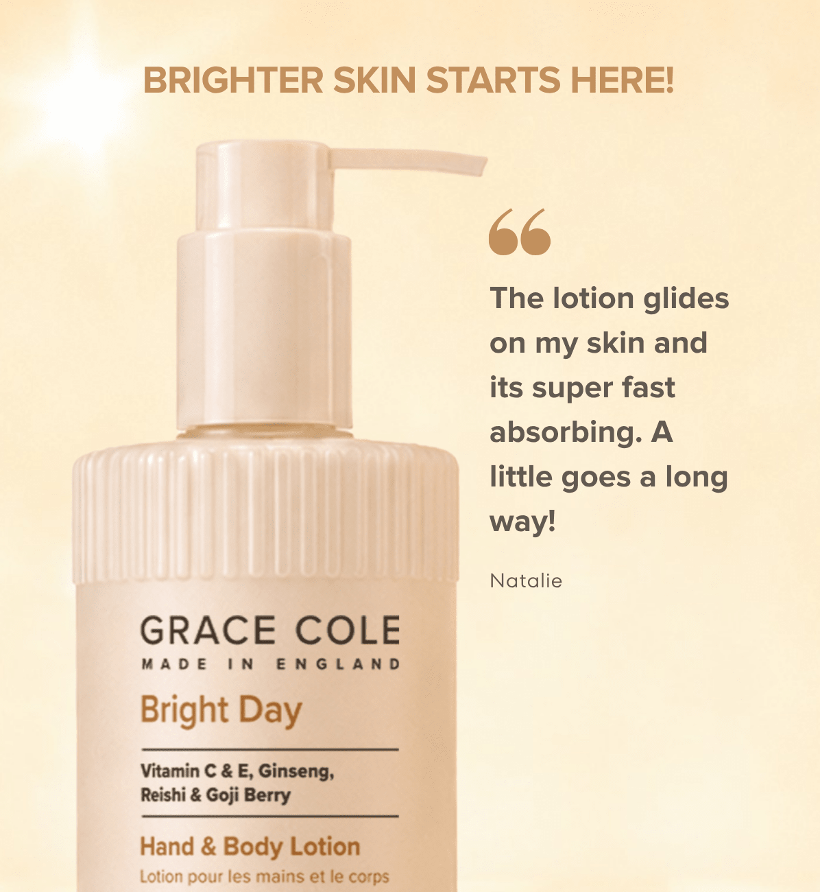 Grace ColeBright Day. Illuminate & Glow Hand & Body Lotion