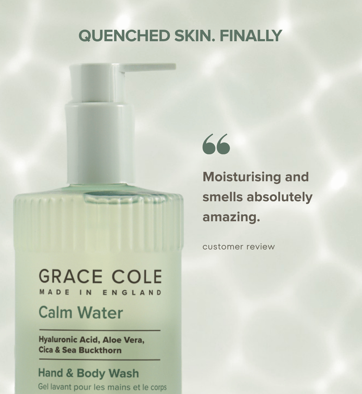 Calm Water. Hydrate & Replenish Hand & Body Wash