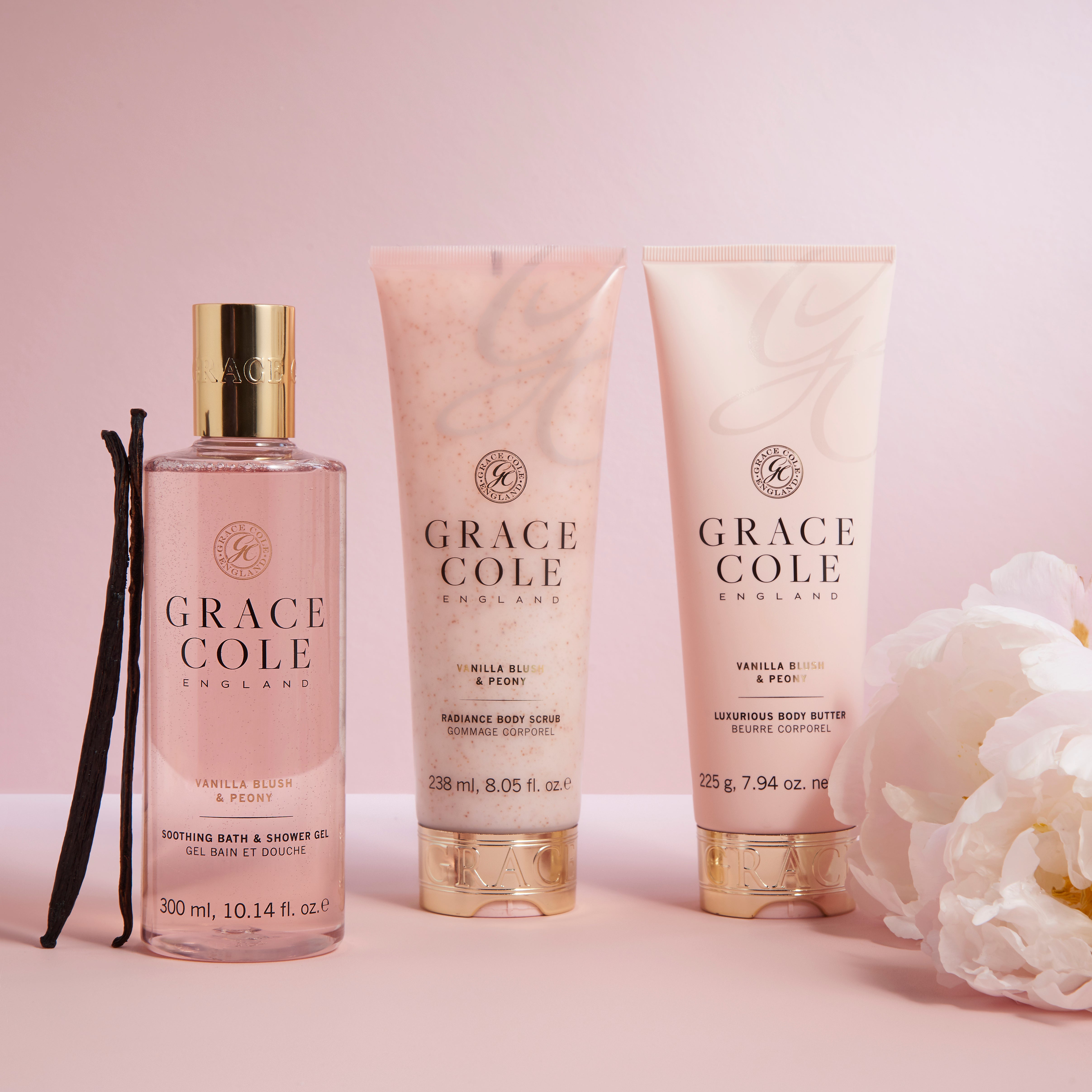 Grace ColeVanilla Blush & Peony Soothing Bath & Shower GelBody Wash