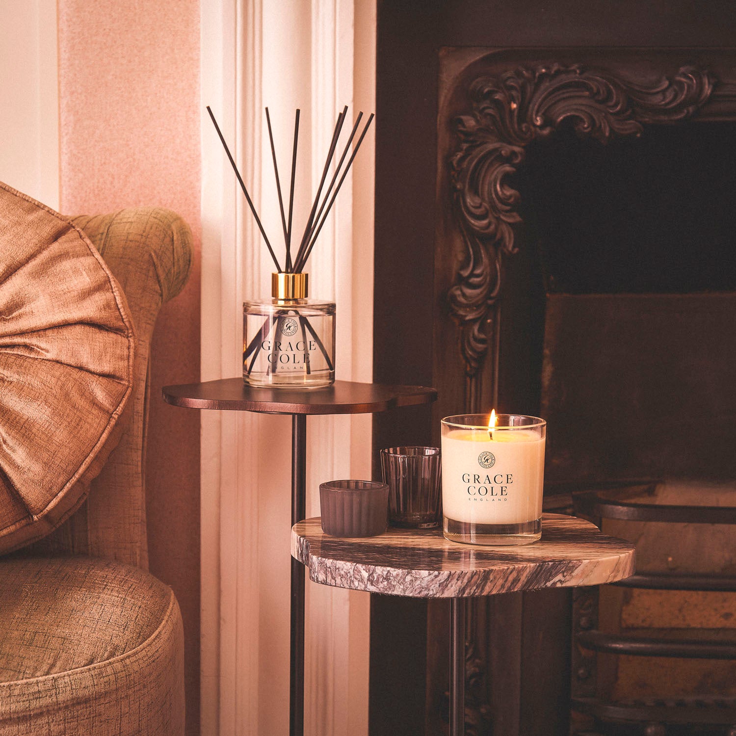 Grace Cole Wild Fig & Pink Cedar Fragrant Candle Candles