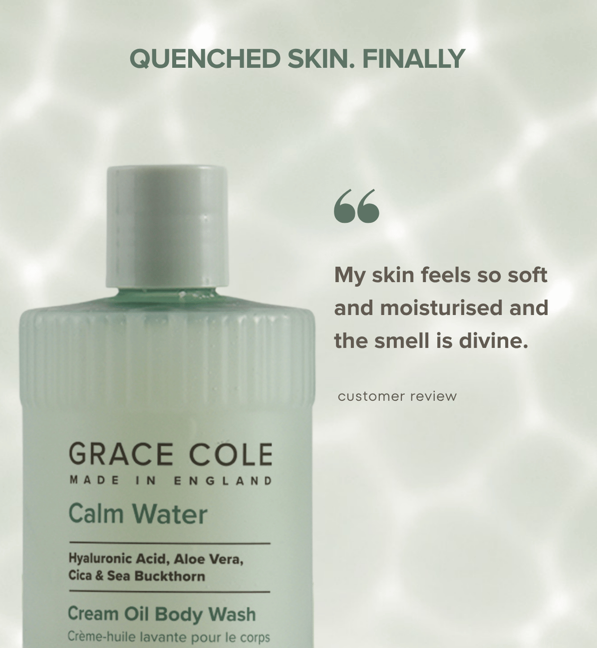 Calm Water. Hydrate & Replenish Cream Oil Body Wash