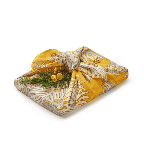 Grace Cole Luxury Furoshiki Gift Wrap - Tropical Yellow Luxury Gift Sets