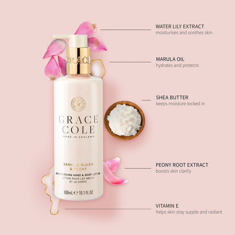Grace Cole Vanilla Blush & Peony Hand Care Pampering Duo Hand Care Sets