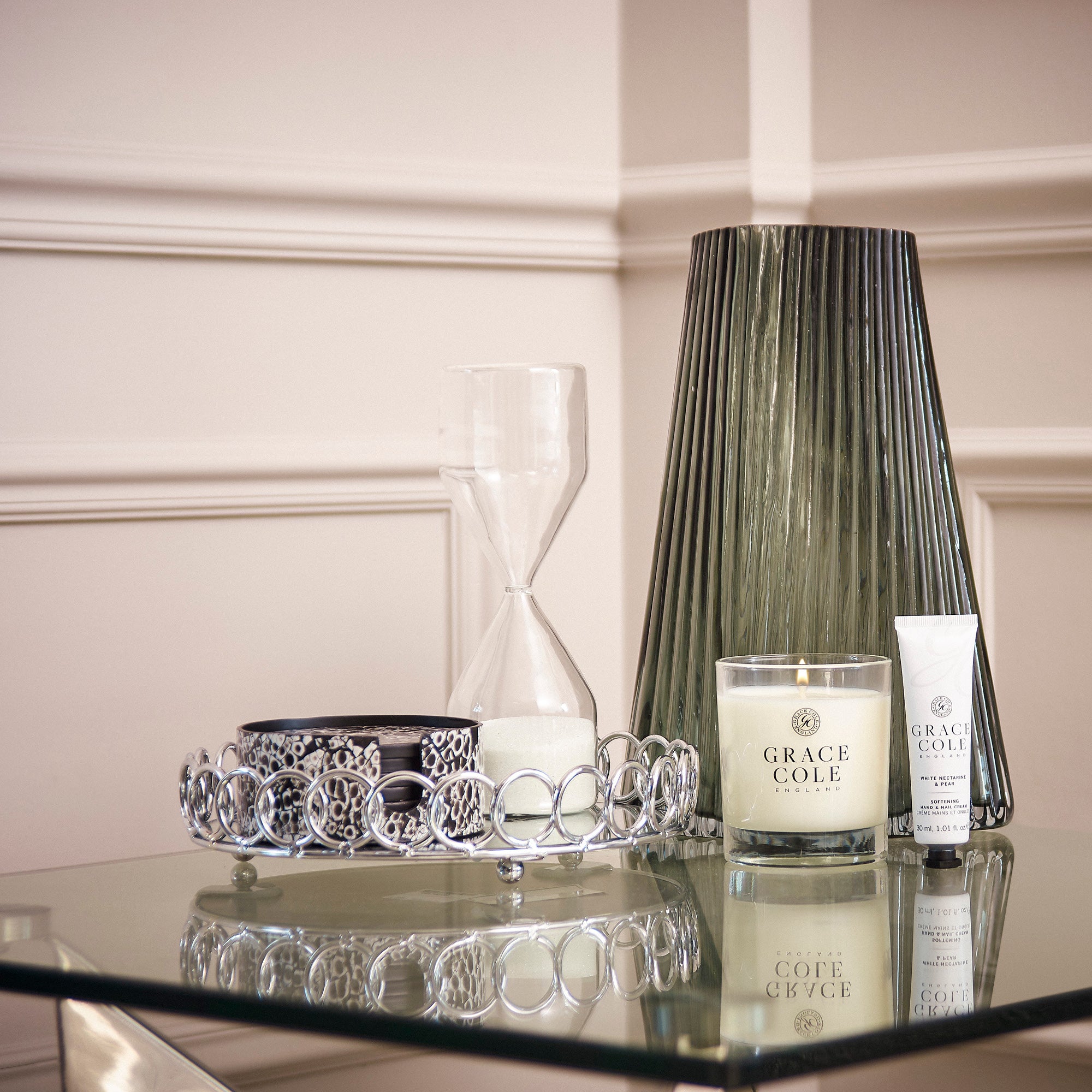 Grace Cole White Nectarine & Pear Fragrant Candle Candles