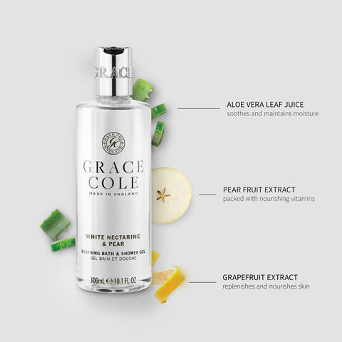 Grace Cole White Nectarine & Pear Soothing Bath & Shower Gel Body Wash
